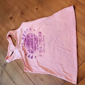 BOGO Girls L Tank Top Pink With Purple Graphic